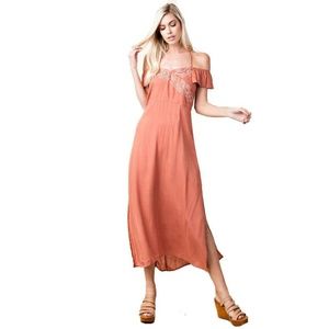 Peyton Midi Dress Floral Red